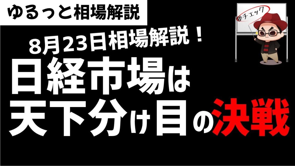 【8月23日のゆるっと相場解説】日経市場は天下分け目の合戦が始まるのか？ズボラ株投資