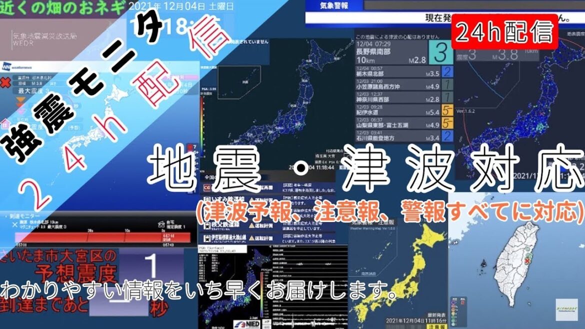 リアルタイム強震モニタライブ配信