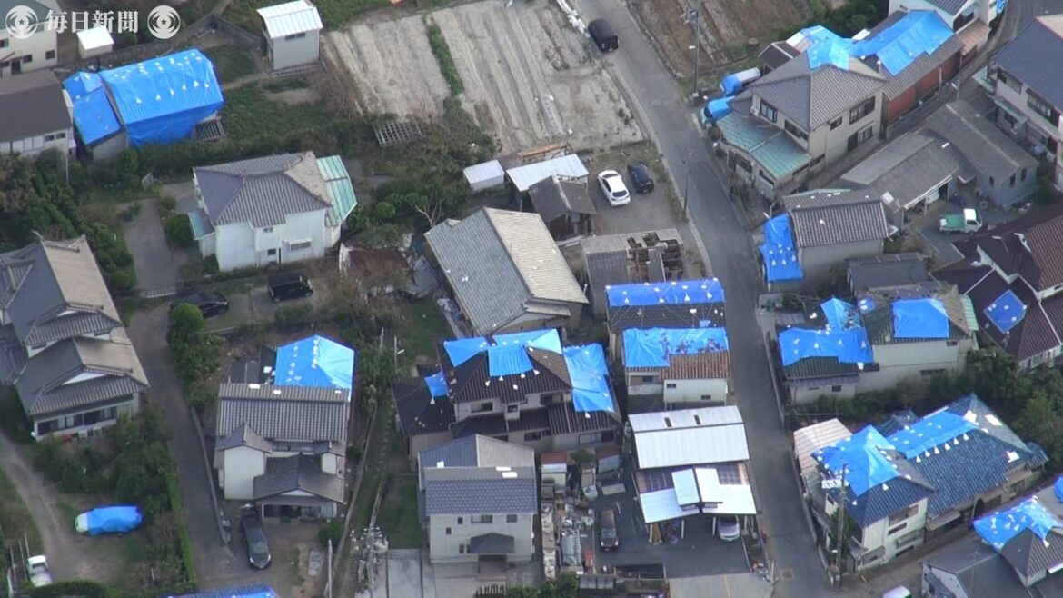 空撮：「停電復旧見込み27日ごろ」4市町が22市町に拡大