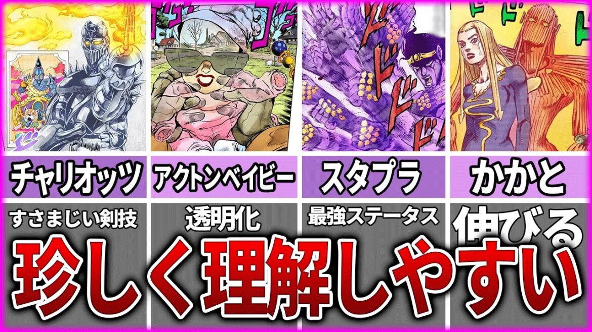 【ジョジョ】シンプルなスタンド能力TOP10【ゆっくり解説】