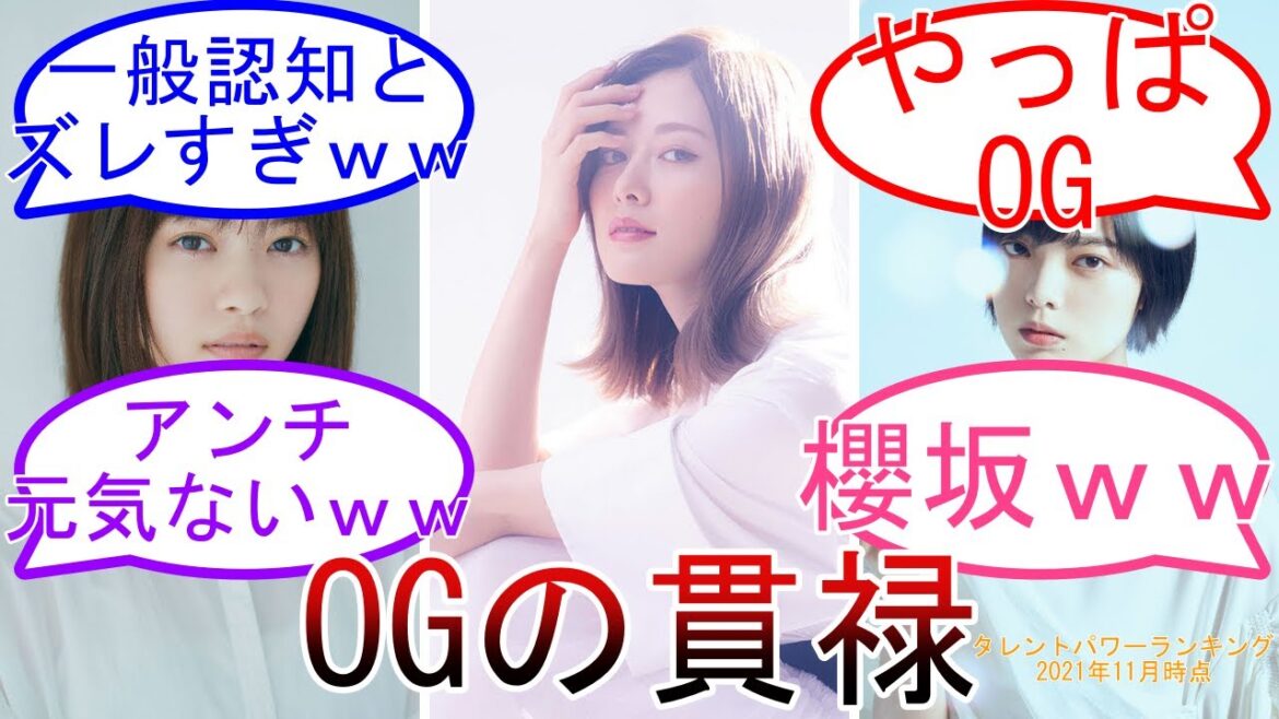 タレントパワーランキング 坂道メンバー 西野七瀬 平手友梨奈 白石麻衣  乃木坂46 【坂道オタ反応集】