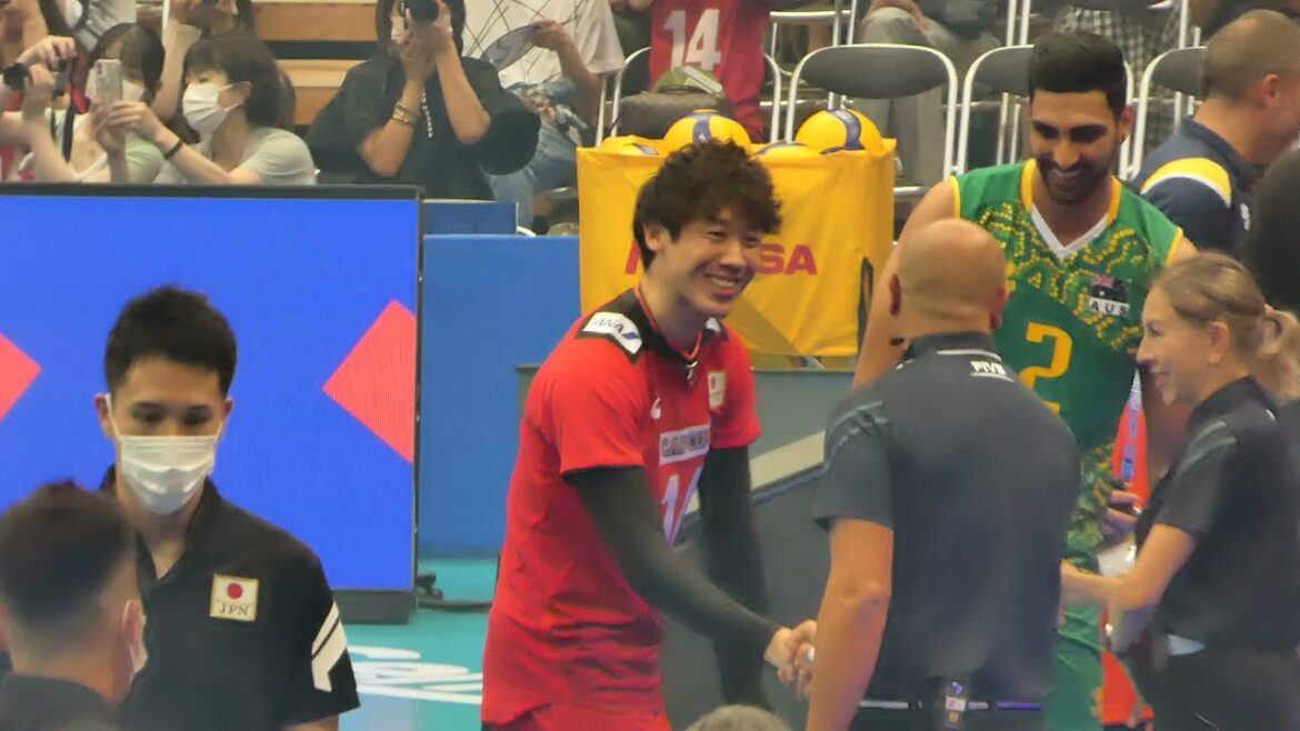 石川祐希 コイントス！日本 - オーストラリア VNL 2022年7月6日 ネーションズリーグ 2022 予選  Japan - Australia｜Volleyball Nations League