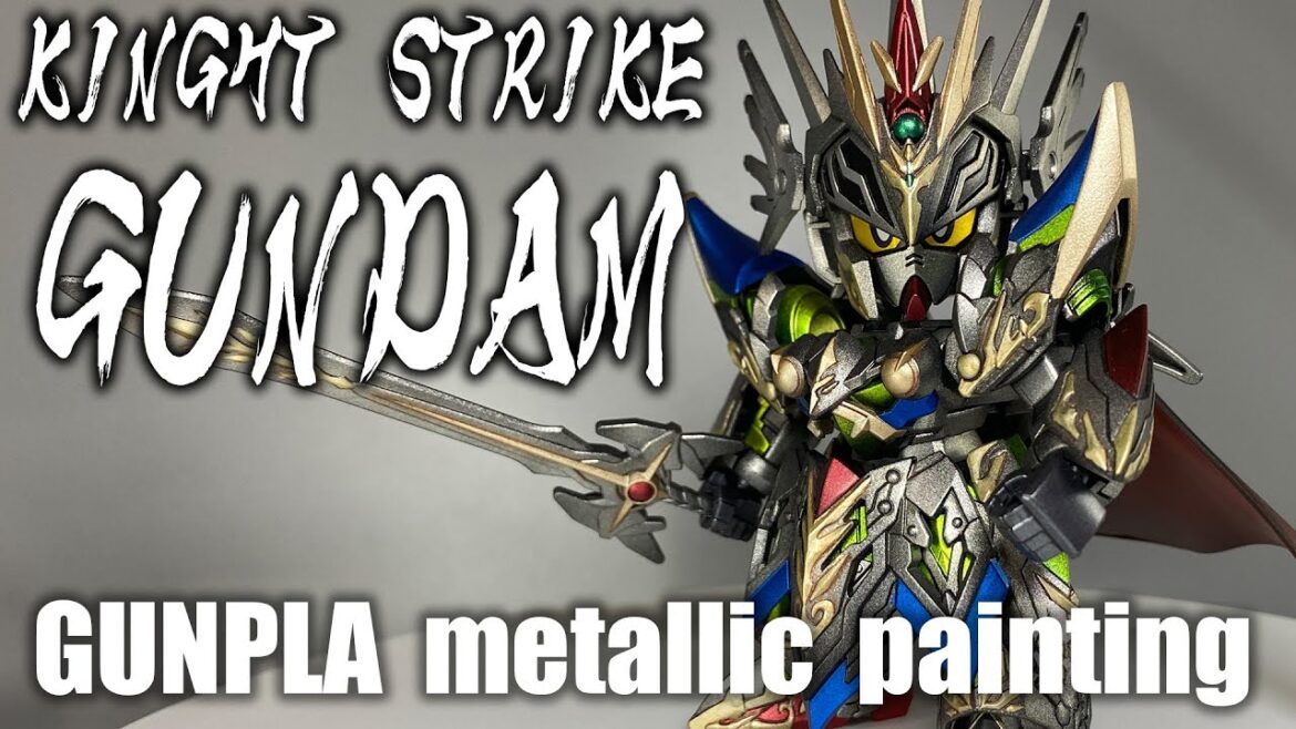 【GUNPLA】メタリック塗装ナイトストライクガンダム【SD GUNDAM world heros knight strike gundam all painting】【全塗装】