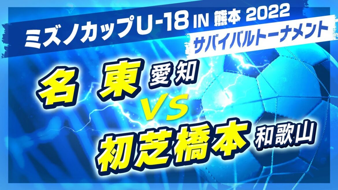 【高校サッカー/ミズノカップ】サバイバルトーナメント:名東(青) vs 初芝橋本(赤)