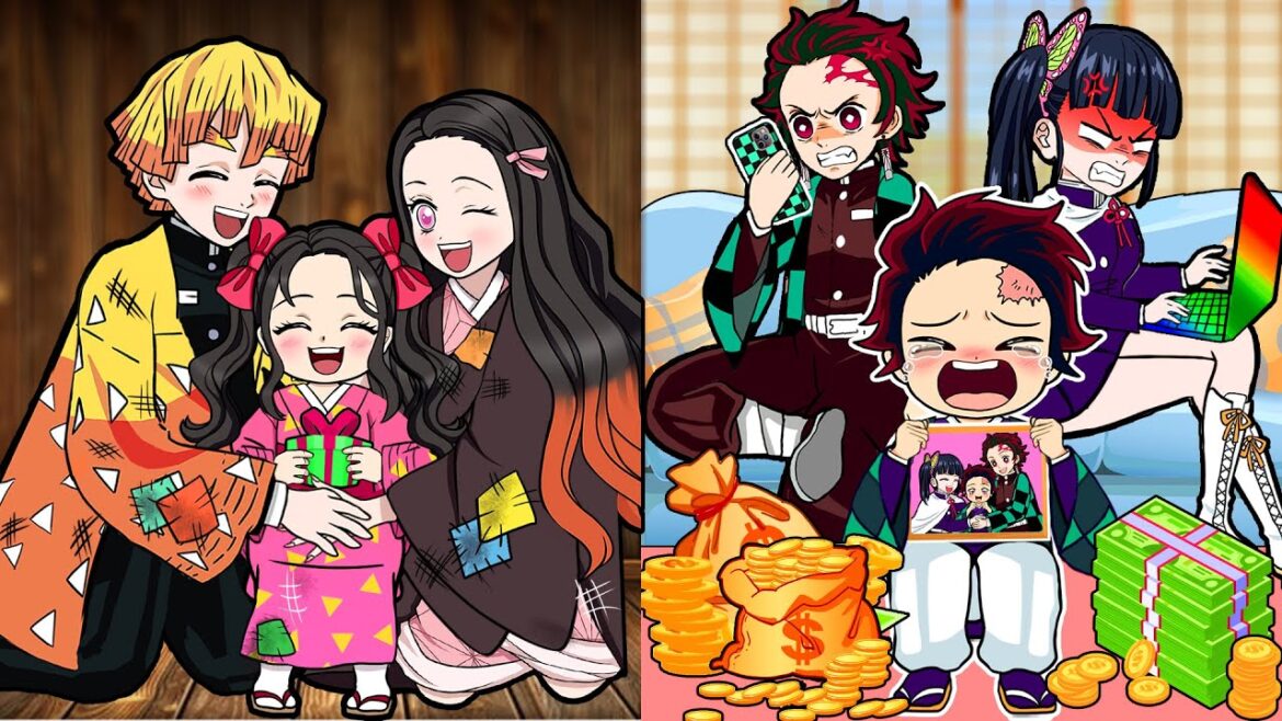 【鬼滅の刃漫画】炭治郎とカナヲはお金せぎに忙しくて子供を忘れてしまう, 金持ちと貧乏人の違いだ 💖 【鬼滅の刃】Paper Kimetsu No Yaiba