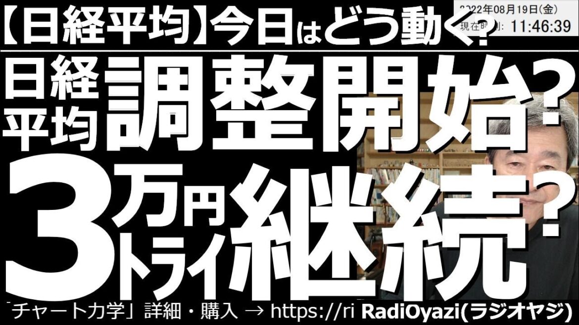 【日経平均－今日はどう動く？】日経平均は調整開始？それとも、３万円トライ継続？　このところ上昇が目立つ日経平均。３万円も視野に入ってきた。ただ、昨日から今日にかけては、調整色も強い。このあとどうなる？
