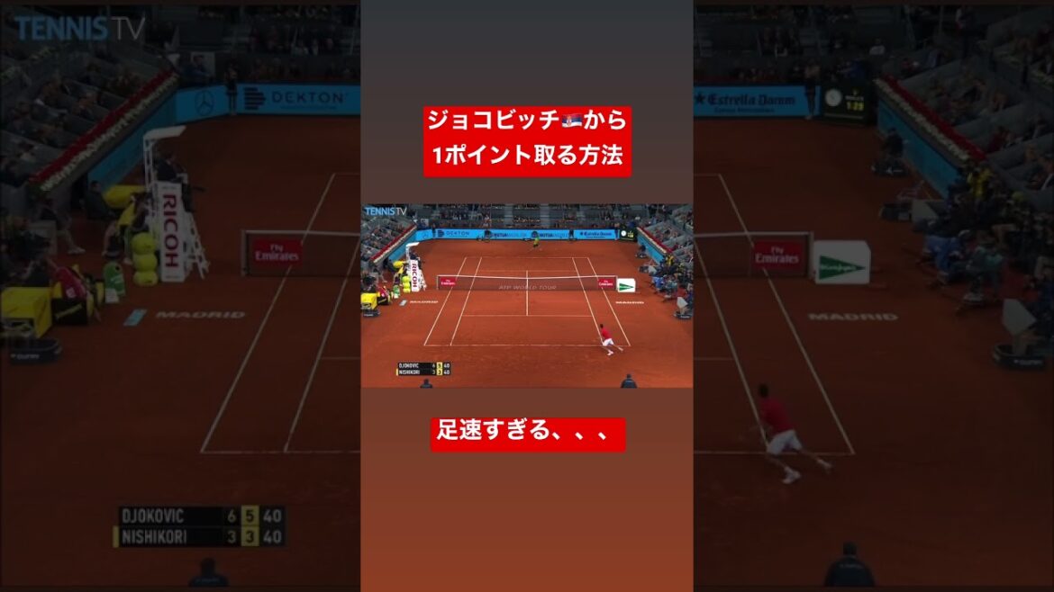 脅威的ディフェンス力 #ジョコビッチ#テニス#錦織#ディフェンス#djokovic