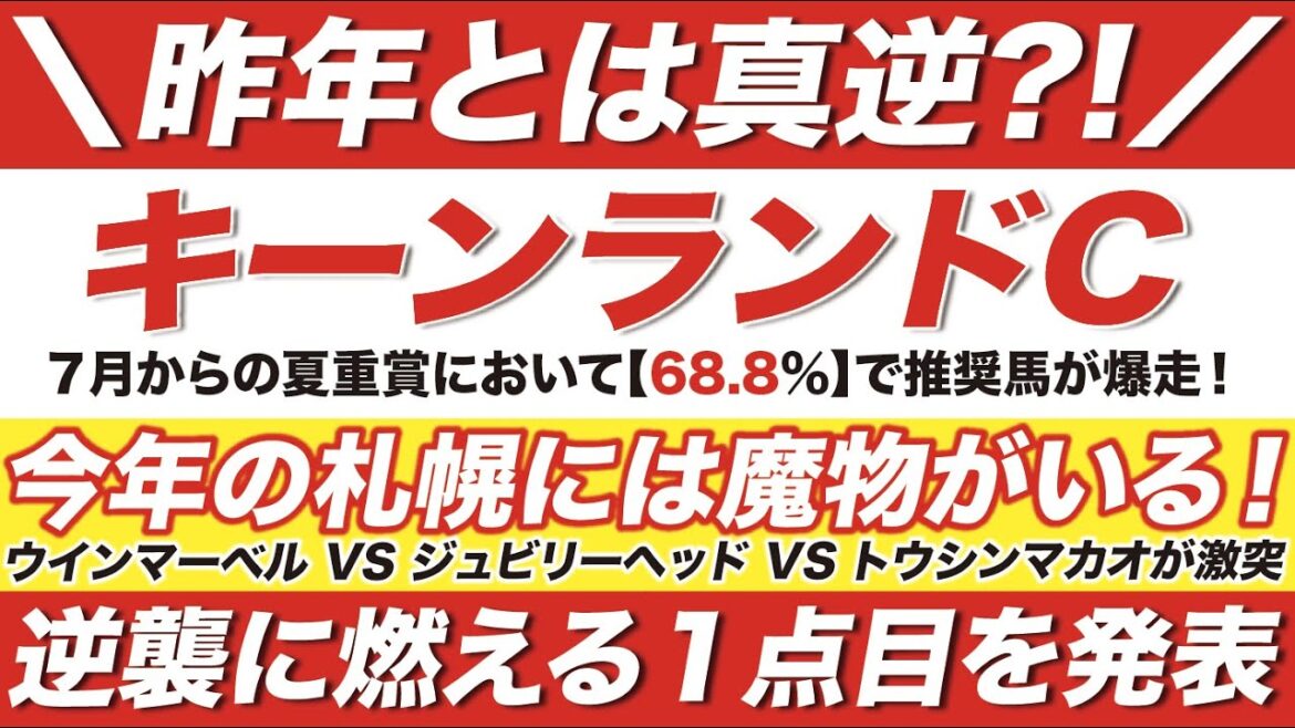 キーンランドカップ 2022【予想】今年の札幌には魔物がいる！ウインマーベル VS ジュビリーヘッド VS トウシンマカオが激突！逆襲に燃える１点目を発表！
