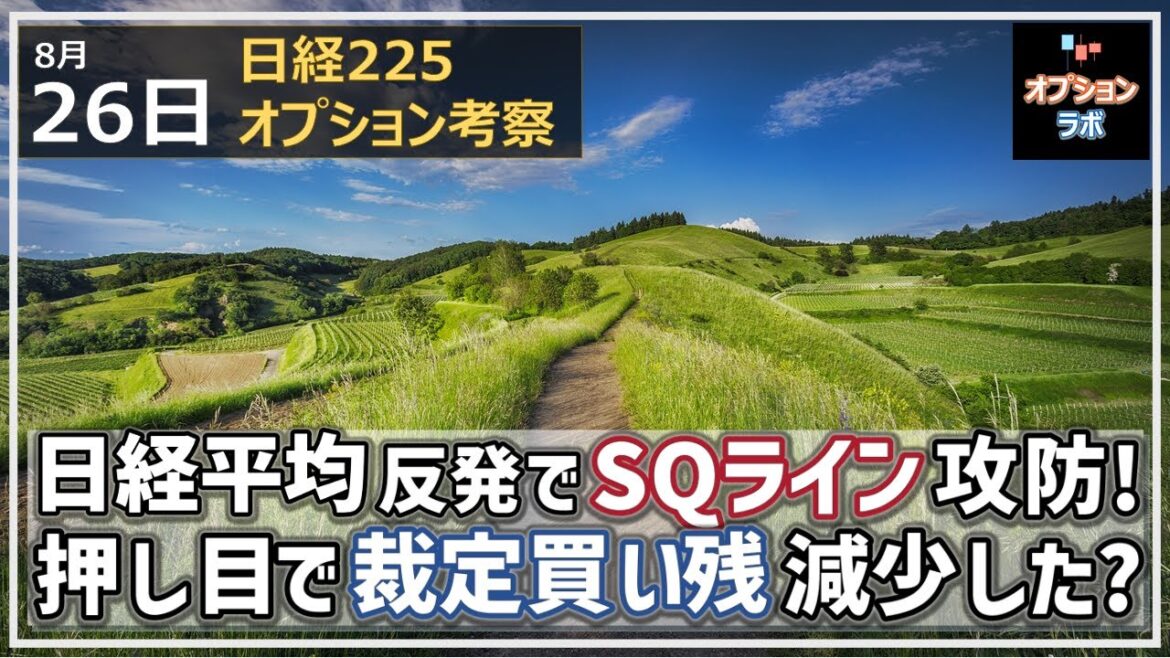 【日経225オプション考察】8/26 日経平均は6ぶりの反発でSQラインの攻防再び！ 今週の押し目局面で裁定買い残は減少した？