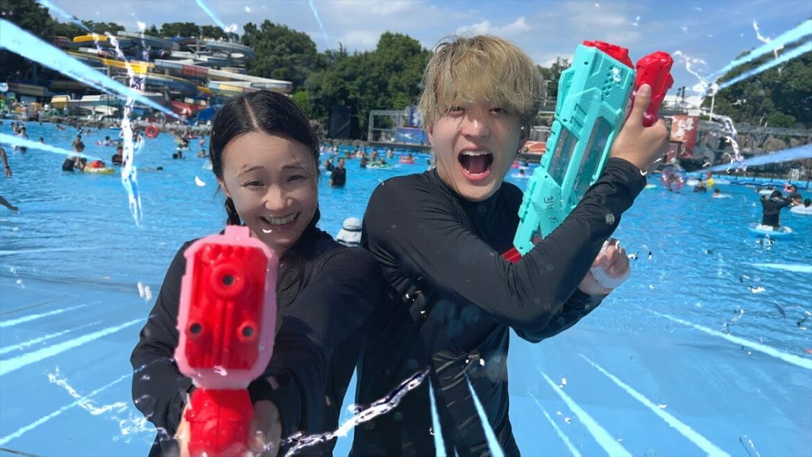 【西武園ゆうえんち】こんな楽しいプール初めて！大水合戦でおおはしゃぎ！