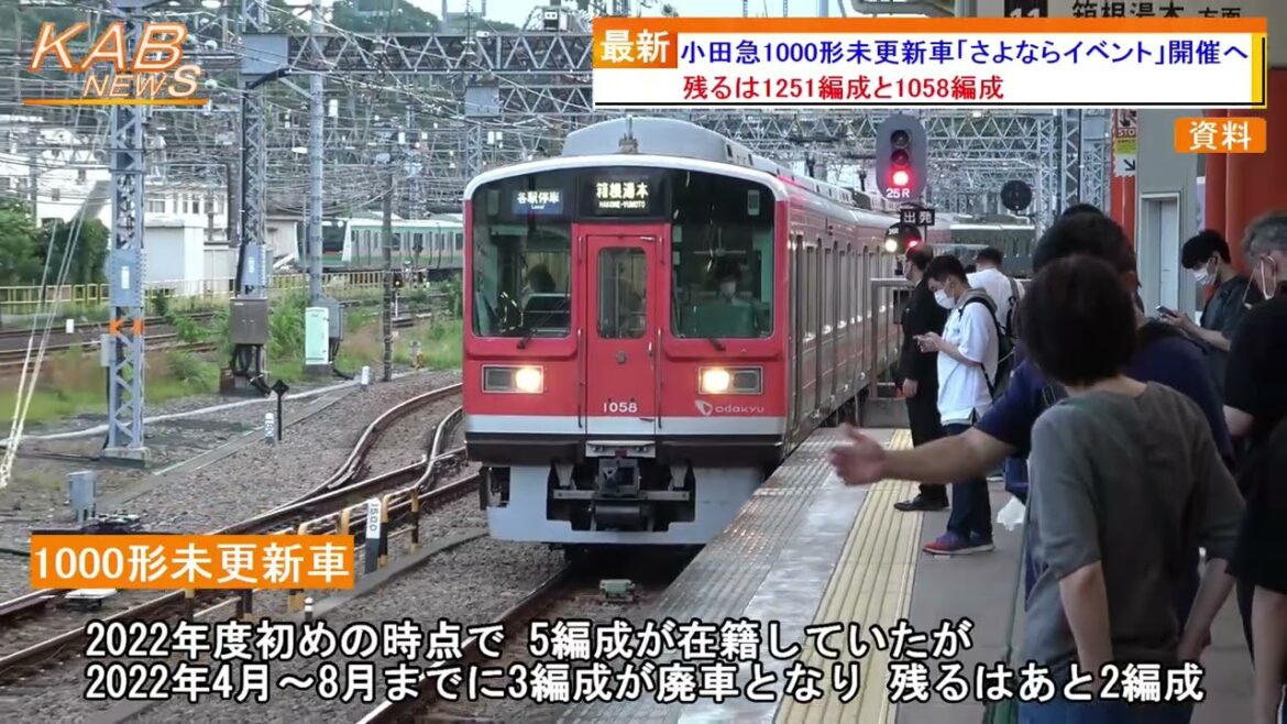 2022年8月10日ニュース　「小田急1000形未更新車『さよならイベント』開催へ」