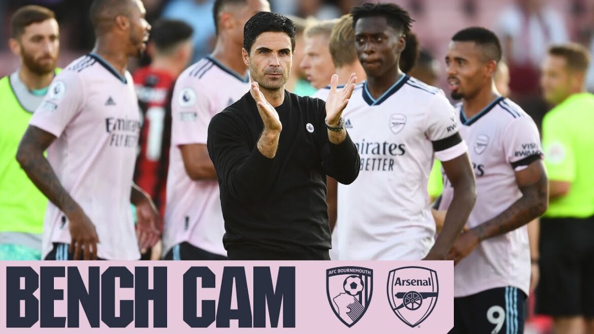 BENCH CAM | Bournemouth vs Arsenal (0-3) | The goals, action and reactions!