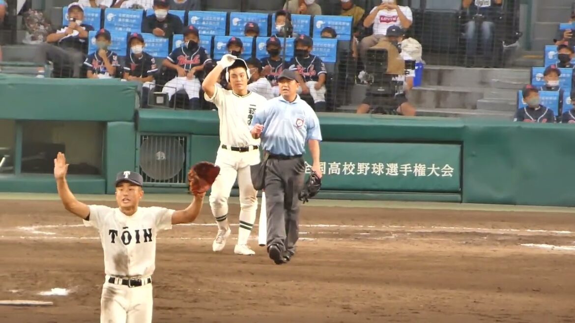 二松学舎《 最終回の攻撃 観客の手拍子の中ヒット2本を放つ！》二松學舍大附 0 - 4 大阪桐蔭 2022年8月15日(月)第104回全国高校野球選手権大会 3回戦