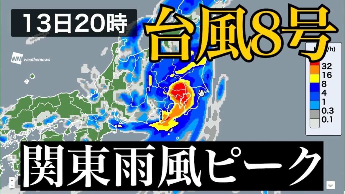 【台風8号】関東の雨風ピーク