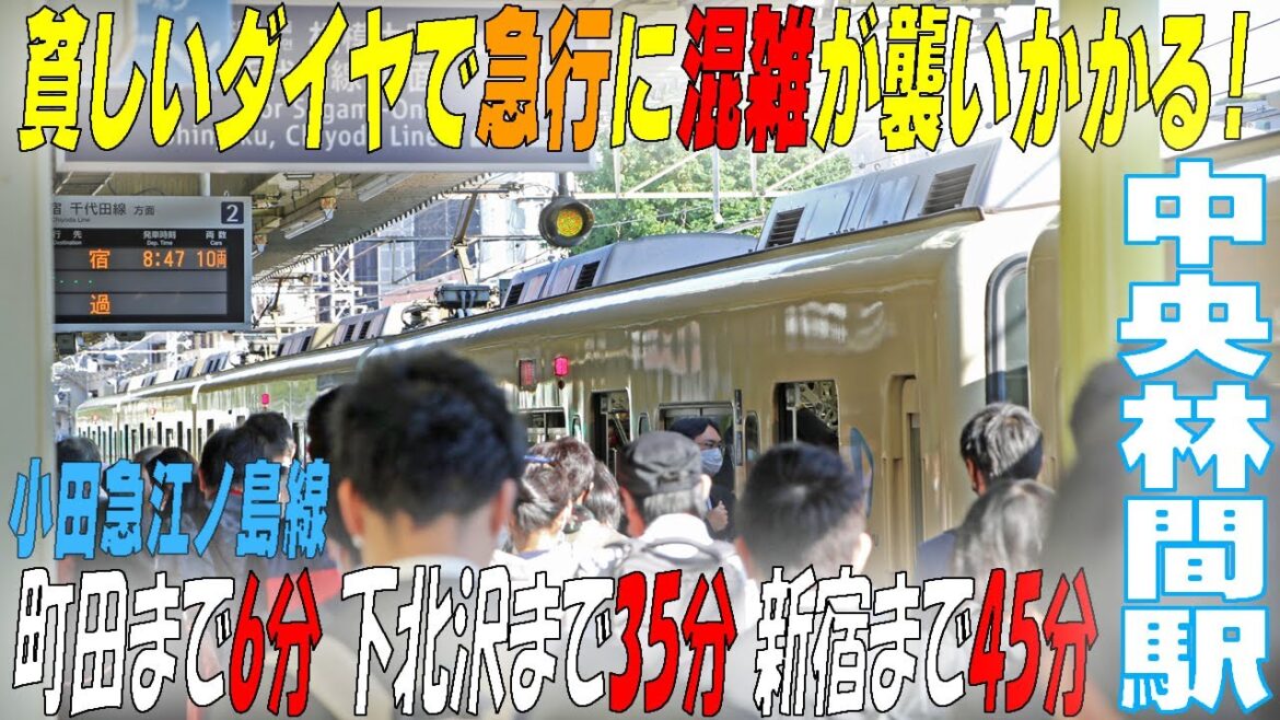 【小田急混雑シリーズ】★貧しいダイヤで急行に混雑が襲い掛かる★ 小田急江ノ島線『中央林間駅』神奈川県大和市 【小田急混雑シリーズ】★貧しいダイヤで急行に混雑が襲い掛かる★ 小田急江ノ島線『中央林間駅』神奈川県大和市