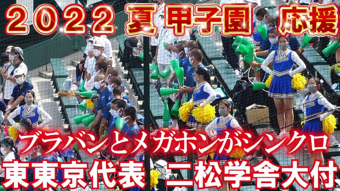 ブラバンとメガホン叩く音がシンクロしてて素晴らしかった【2022夏　高校野球　甲子園応援】二松学舎　応援