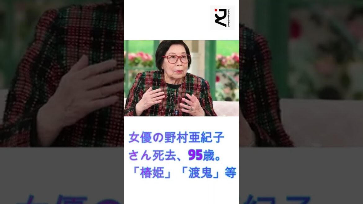 女優の野村亜紀子さん死去、95歳。「椿姫」「渡鬼」等  #野村昭子#ジャッキーニュース#shorts