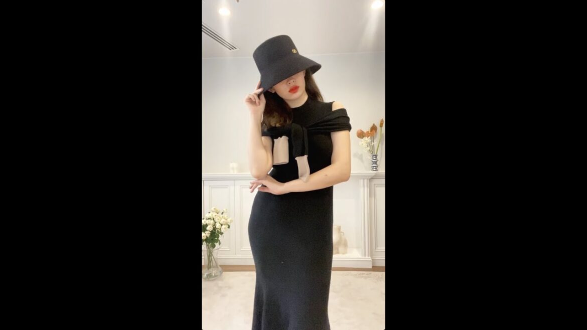 小嶋陽菜が着こなすBLACK DRESS 3LOOK🖤Multi-way Marmaid Knit Dress【Her lip to】#shorts