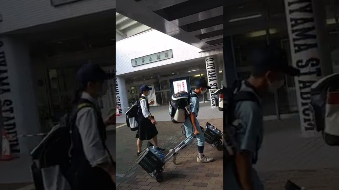 近江高校球場入り