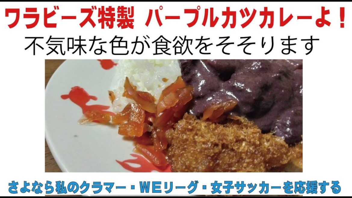 ワラビーズ特製パープルカツカレーよ！　さよなら私のクラマーを通して女子サッカーを応援する　蕨さよクラ応援団