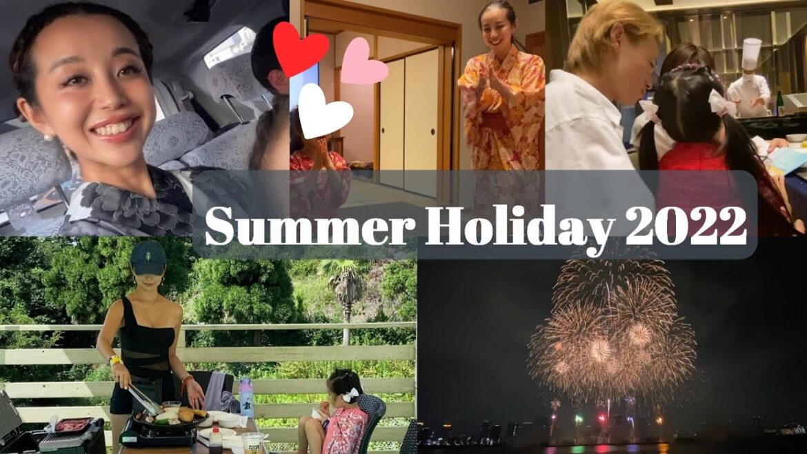 【夏休みVlog part.1】なにわ淀川花火大会｜ネスタリゾート｜プール＆BBQ｜家族揃って絶景レストラン ディナー【Family summer holiday 2022】