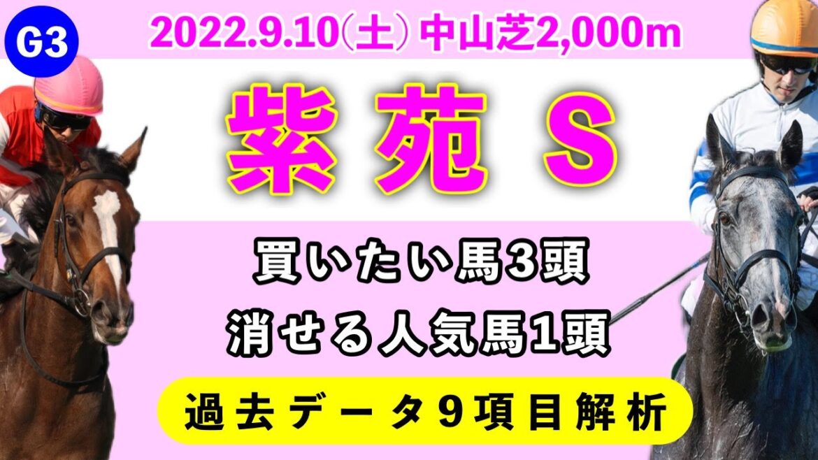 【紫苑ステークス2022】過去データ9項目解析!!買いたい馬3頭と消せる人気馬1頭について(競馬予想)
