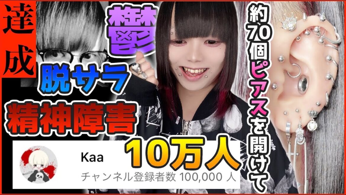 【感謝】精神障害で脱サラして、ピアスを開け続けてついに10万人達成！(心境・夢・今後)について語ります。