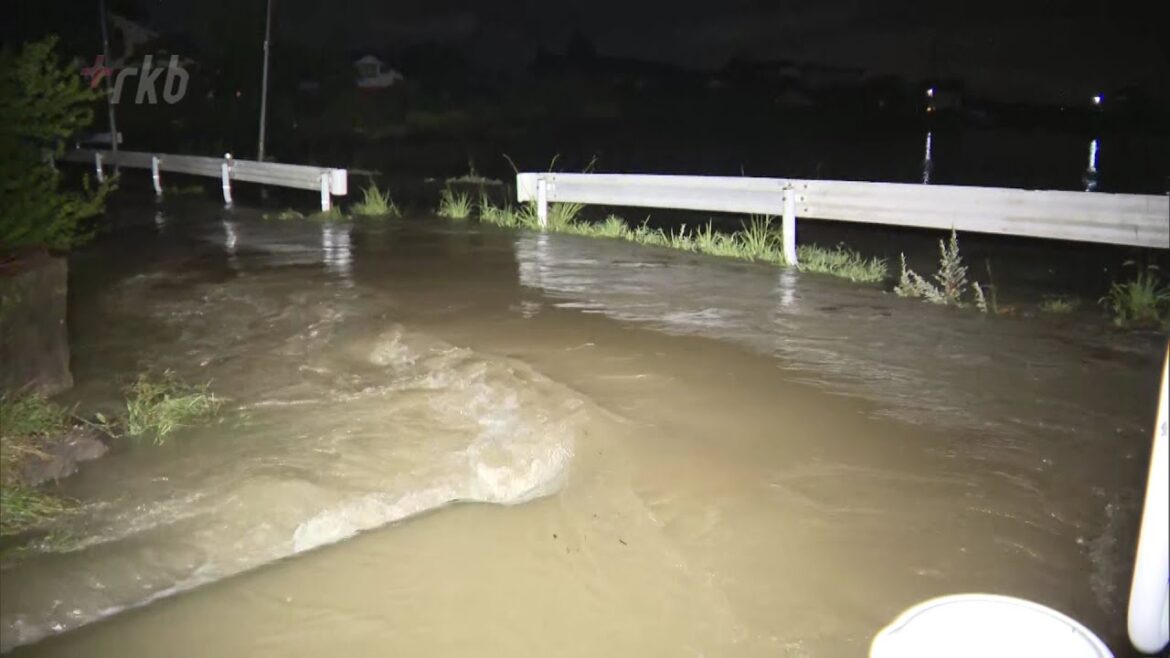「記録的短時間大雨情報」福岡県に発表　久留米市など１時間に１２０ミリ以上の猛烈な雨