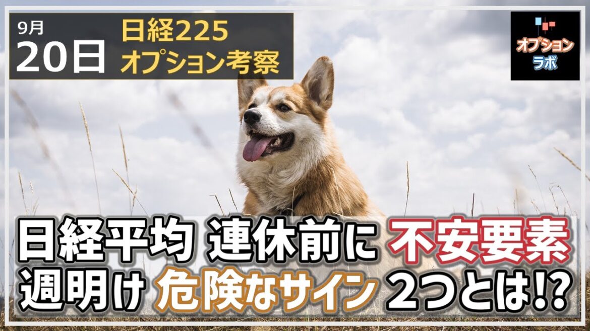 【日経225オプション考察】9/20 日経平均 三連休前に不安要素がポロポロ・・・週明け危険なサインが２つ、それはなんだ!?