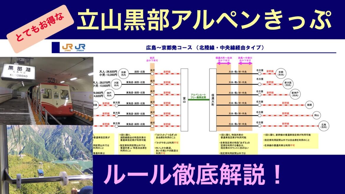 JR東海・西「立山黒部アルペンきっぷ」ルール徹底解説！