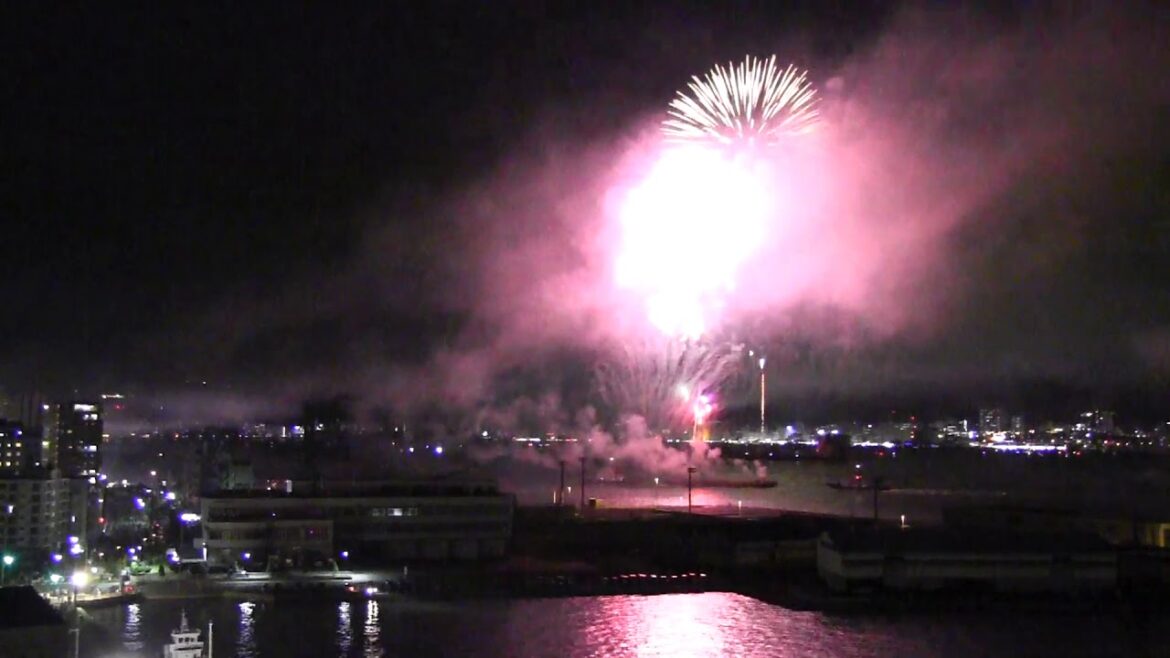 2019年　クライマックス　関門海峡花火大会ライブ中継（下関側）