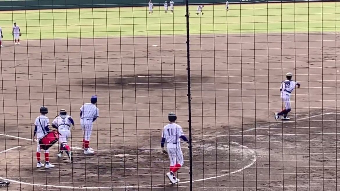 2022 秋の山口県高校野球大会　準々決勝　下関国際高校試合前シートノック
