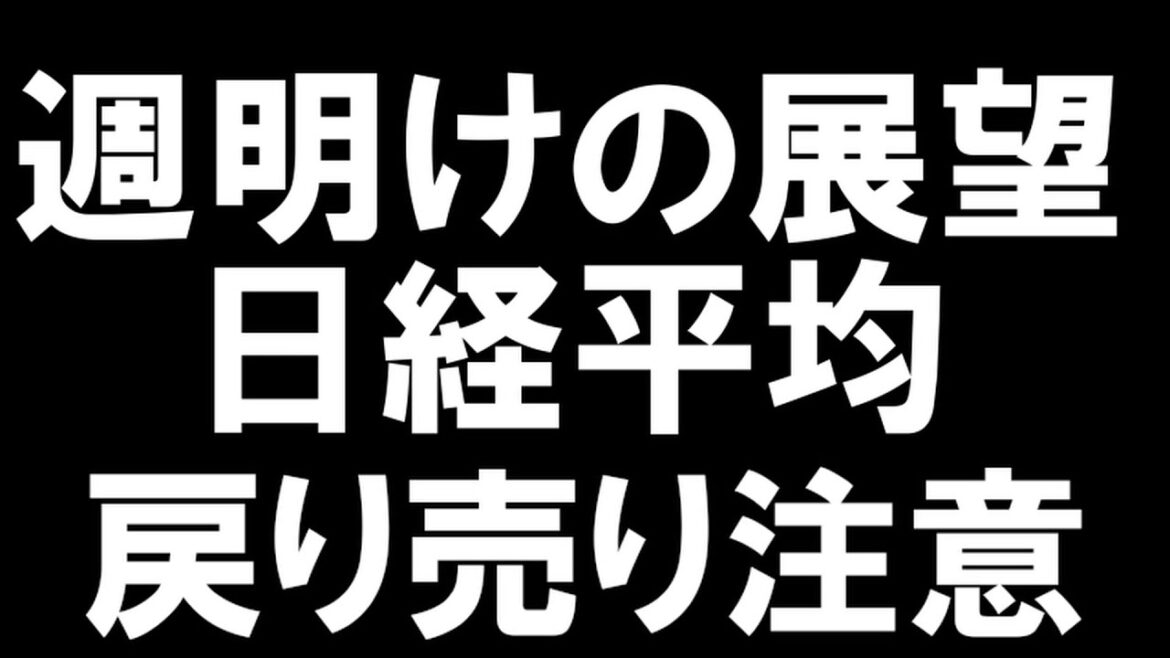 9/10　来週の展望　日経平均＆米国市場　戻り売り注意