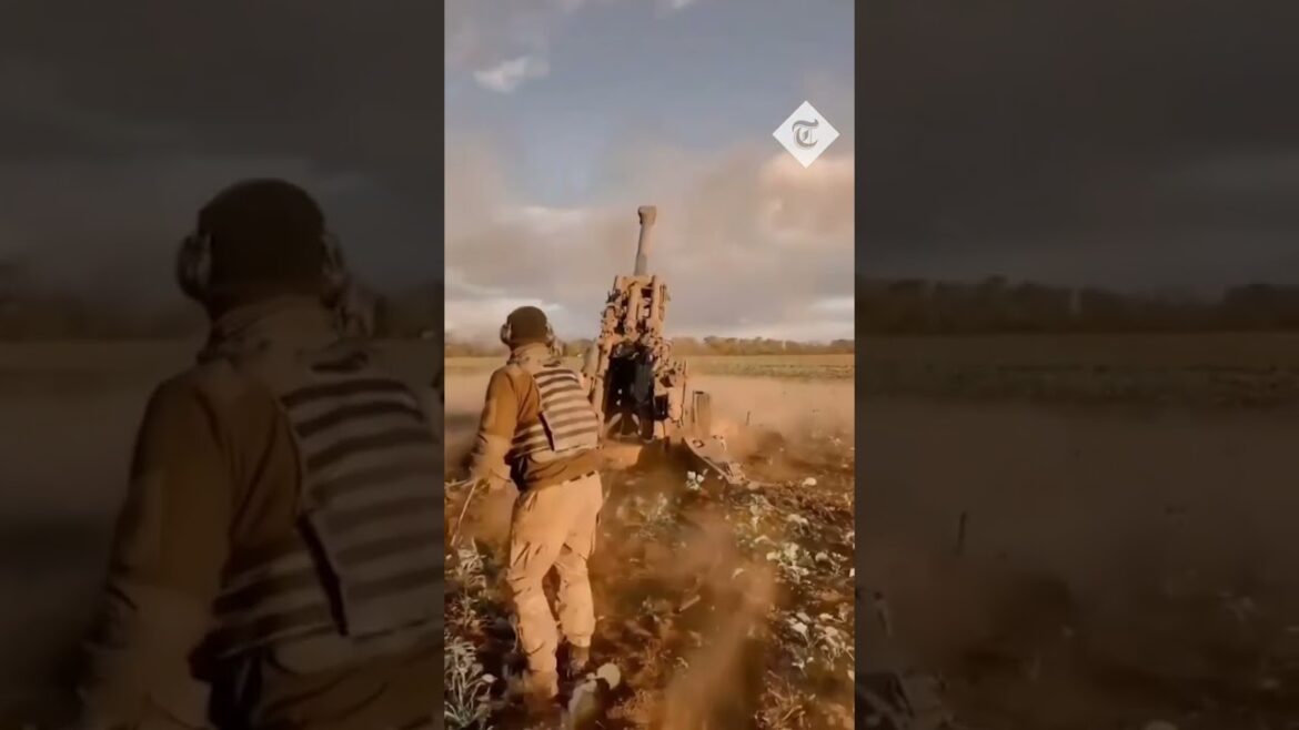 Ukraine artillery unit salute fellow fighter jet during combat