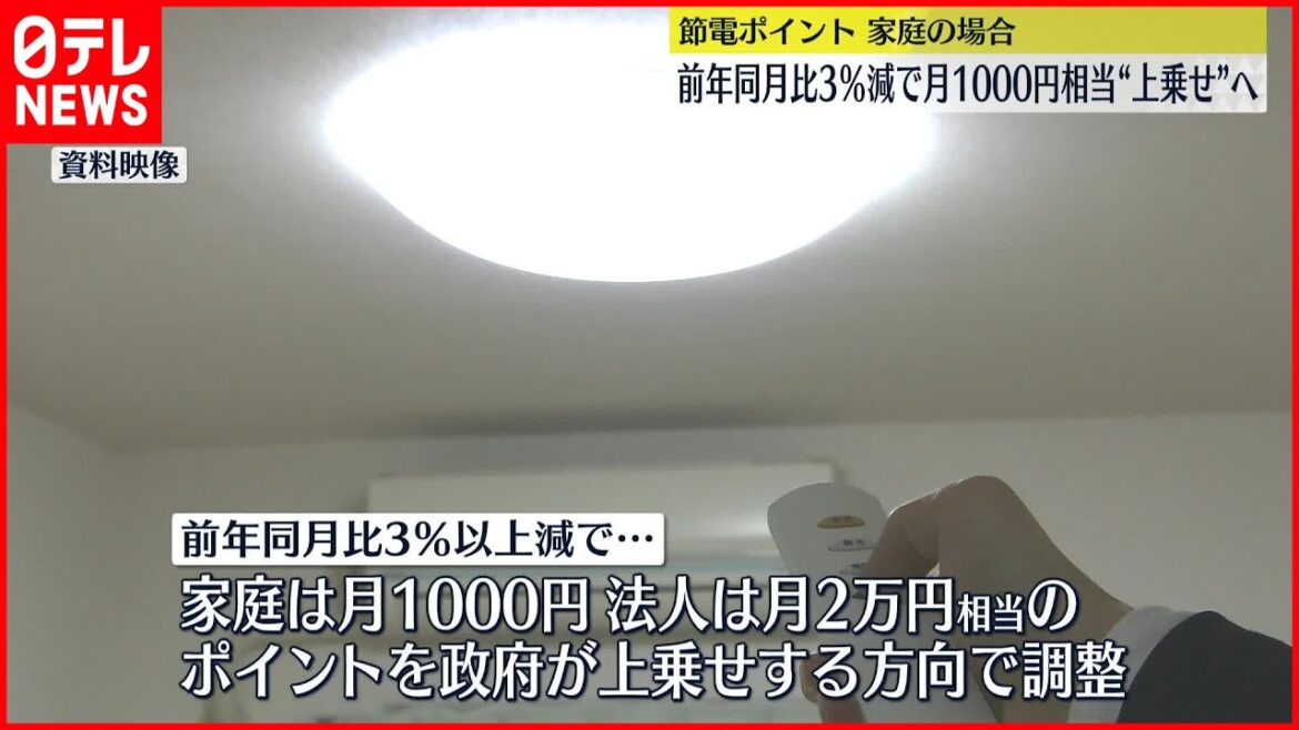 【冬の電力“ひっ迫”懸念】政府が支援策…節電ポイント“上乗せ”も