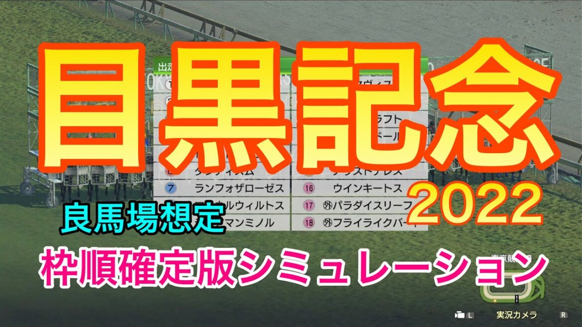 【競馬】目黒記念2022 枠順確定版シミュレーション