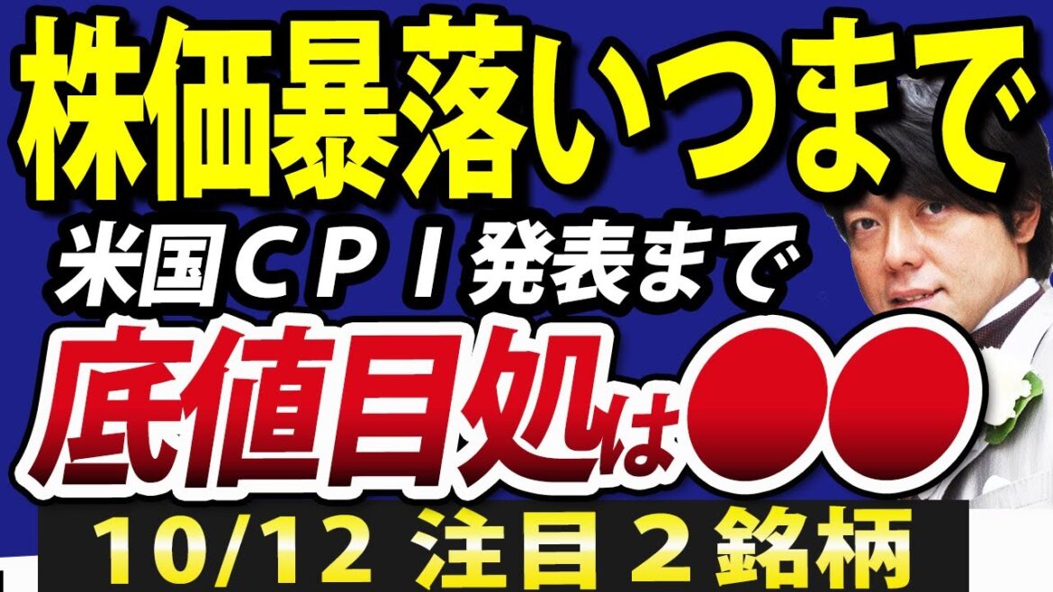 【緊急】米消費者物価指数（CPI）発表まで暴落続く？日本株の下落目処を予測