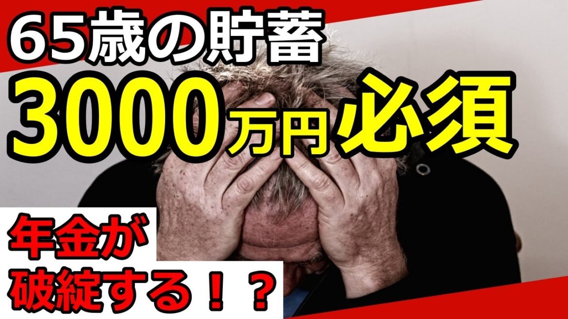 【老後資金】65歳で貯蓄は3000万円必要！年金が破綻する！？