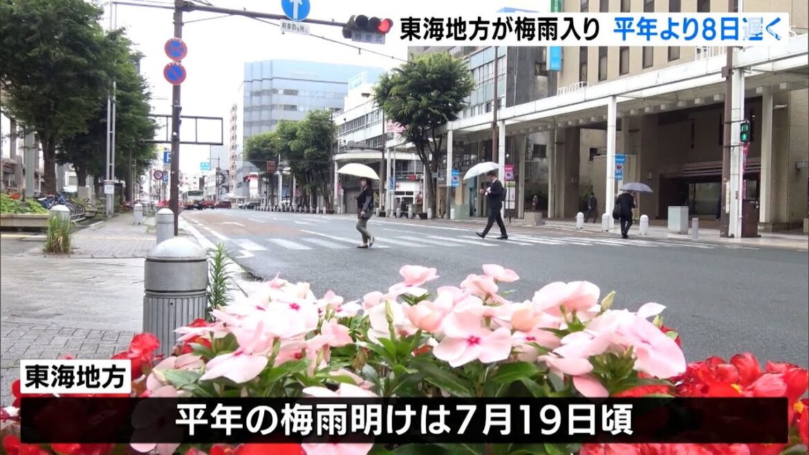 【速報】東海地方が梅雨入り  平年より8日遅い