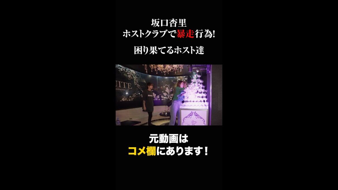 坂口杏里がホストクラブで暴走行為！困り果てるホスト達・・・ #shorts