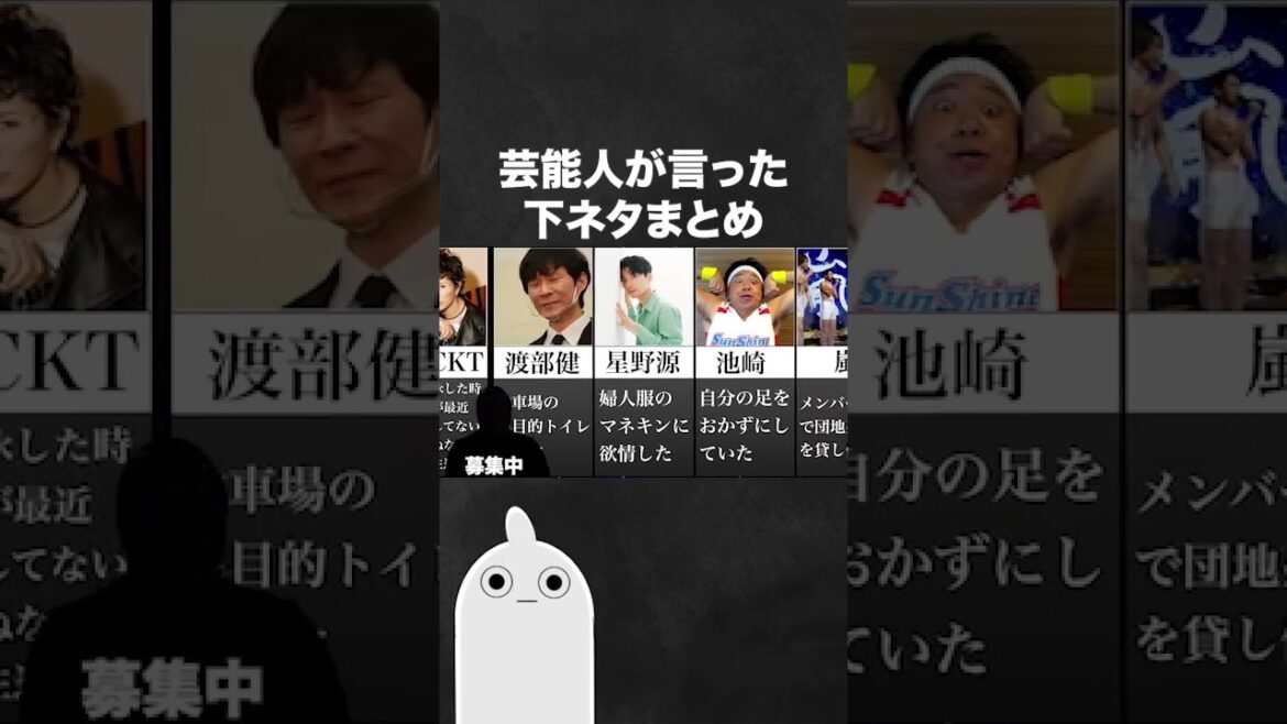 芸能人の言った下ネタ