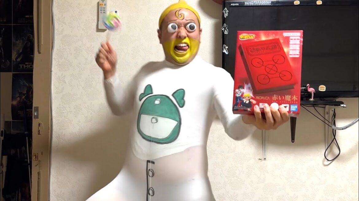 赤い魔本を手に入れたキャンチョメ