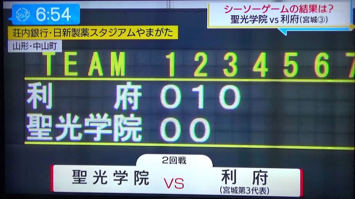高校野球　聖光学院vs利府　山形城北vs田村　2022年秋季高校野球東北大会