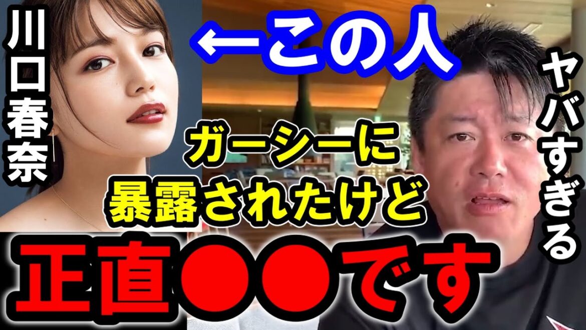 【ホリエモン】ガーシーに暴露された川口春奈について。彼女は正直●●でした【堀江貴文/ひろゆき/ガーシー/立花孝志/東谷義和/浜辺美波/佐野ひなこ/川口春奈】