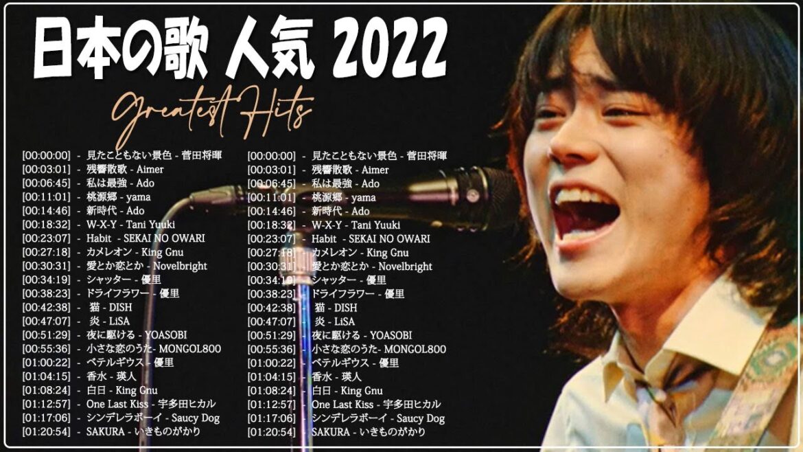 2022 年 ヒット曲 ランキング ️🎼🎼 日本の歌 人気 2022 日本の音楽 邦楽 10,000,000回を超えた再生回数 ランキング️🎼 菅田将暉, LiSA, YOASOBI #HM28922