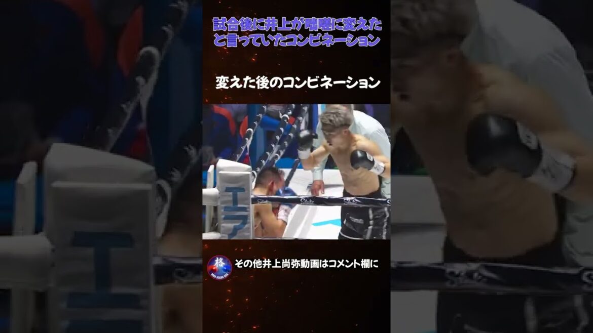 試合後に、井上尚弥が咄嗟に変えたと言っていたコンビネーション