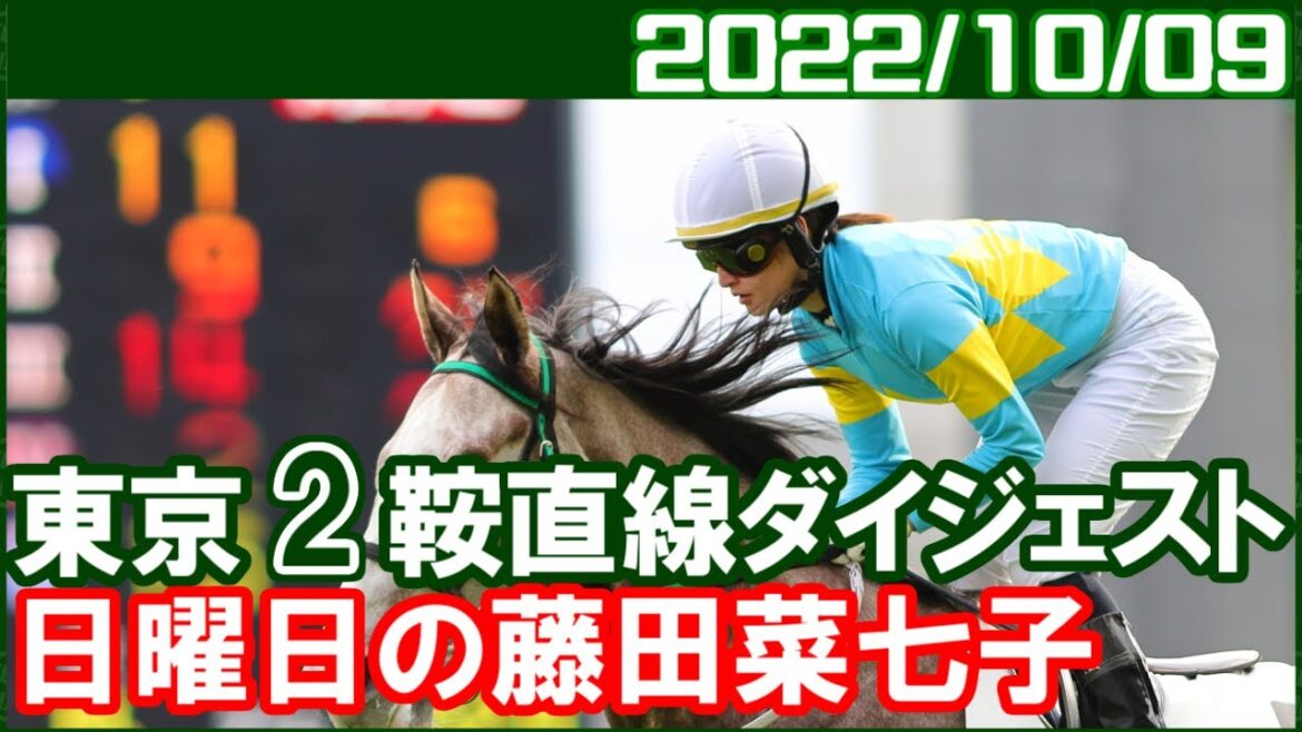 [東京2鞍] 藤田菜七子 ～2頭とも単勝万馬券なのでこんなもんです／2022年10月9日