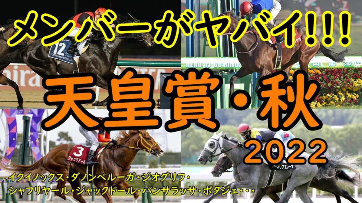 天皇賞秋2022のメンバーがヤバイ!!!イクイノックス、ダノンベルーガ、ジオグリフ。古馬はシャフリヤール、ジャックドール、パンサラッサなど超豪華メンバーだぞ。