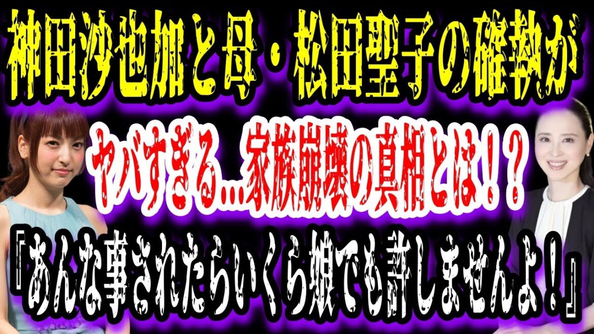 【ゆっくり解説】神田沙也加と母・松田聖子の確執がヤバすぎる...家族崩壊の真相とは！？『あんな事されたらいくら娘でも許しませんよ！』
