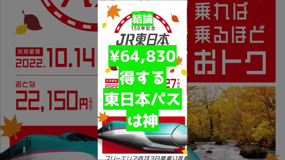 JR東日本パスで新幹線旅行、6万5千円得した！ #Shorts
